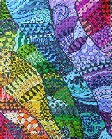 Rainbow Zentangle ATC