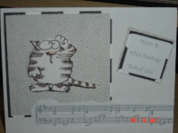 Handmade black and white card