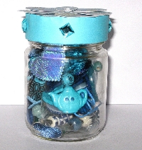 BIT O' BLUE WHIMSY JAR--APRIL