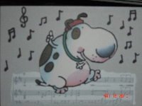 handmade note card - music