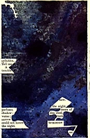 Altered Text ATC Series:  Blue