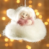 needle felted x-mas tree ornament