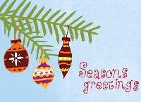 Christmas Card In Your Language & A Flat Ornament