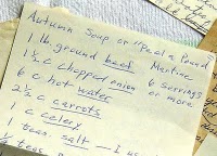 Handwritten Comfort Food Recipes!