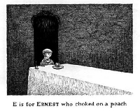 Gorey Alphabet ATC -Letter E