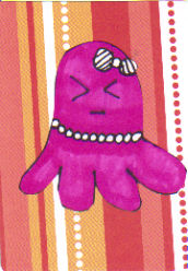 Hand Drawn Kawaii Objects Atc Swap
