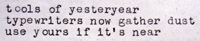 Typewriter Letter - November 2011