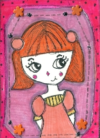 Free Theme ATC with rubber stamping 