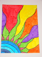 Abstract Hand Drawn ATCs